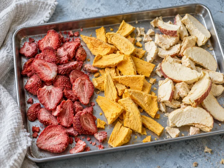 AI-generated study of fruit textures on a tray